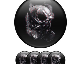 Pegatinas 3D con el logotipo de una calavera: calcomanías de resina epoxi para coche, portátil y teléfono (juego de 4)