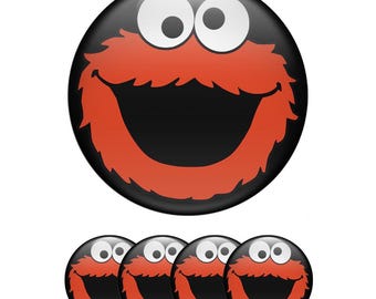 3D Domed Wheel Center Cap Stickers – Epoxy Resin Car Rim Emblems, Cartoon Face Decal Set of 4