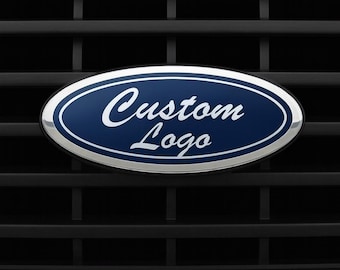 Custom Car Logo Emblem – 3D Domed Epoxy Resin Overlay Badge – Personalized Self-Adhesive Auto Grill Decal (1pcs)