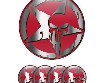Skull 3D Domed Epoxy Resin Sticker – Waterproof Skull Car Decal, Biker Skull Emblem for Cars, Motorcycles & Gear