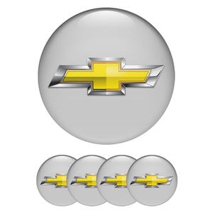 Enjoliveurs centraux Chevrolet, emblème de roue avec logo imprimé en 3D personnalisé pour enjoliveurs, autocollant en silicone bombé, téléphone, ordinateur portable, accessoires de voiture