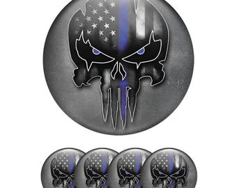 Pegatinas 3D con forma de calavera para tapas centrales de llantas – Emblemas de resina epoxi para llantas de coche, juego de 4 pegatinas impermeables con forma de calavera