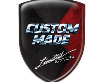 Custom Car Badge Sticker – 3D Domed Epoxy Resin Limited Edition Racing Decal for Cars, Laptops & Gear