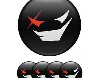 3D Domed Wheel Center Cap Stickers, Custom Car Emblem Decals, Universal Fit Hubcaps