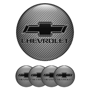 Stickers pour enjoliveurs centraux de roue Chevrolet – Lot de 4 emblèmes 3D en silicone bombés, stickers logo pour enjoliveurs, téléphone, ordinateur portable, tuning automobile