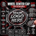 Custom Wheel Center Cap Logo Stickers (Set of 4) | Personalized 3D Domed Resin Rim Logo Stickers | Waterproof Self-Adhesive Hubcap Emblems product logo