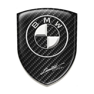 BMW Emblem Badge Sticker – 3D Domed Resin Shield, Self-Adhesive Vinyl Silicone Car Decal, Car tuning  Accessories