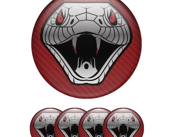 Custom Wheel Center Cap Stickers, 3D Domed Epoxy Rim Emblems (Set of 4pcs)