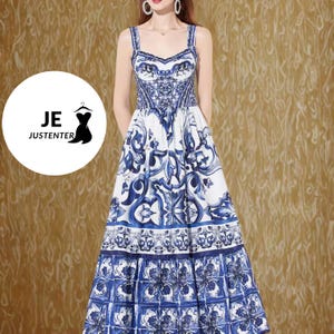 Boho Maxi Dress for Women| Sleeveless Vintage Floral Print Summer Dress | Elegant Tiered Long Dress|Romantic Cottagecore Dress |Summer dress