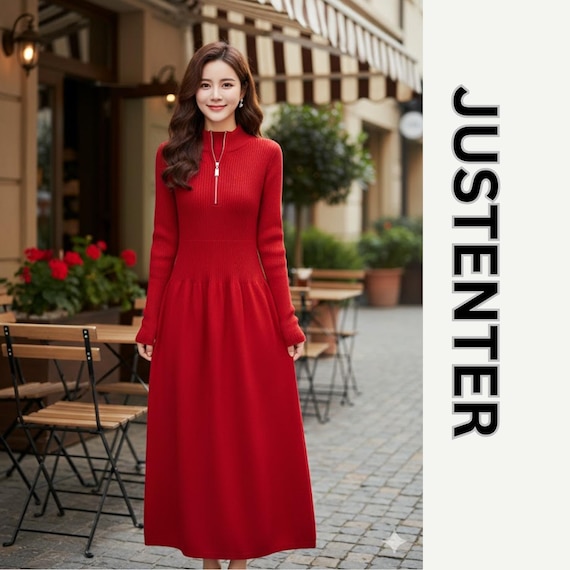 sachin and babi light blue dress Ribbed Dress for Women Winter Warm Knitted Dress Single-buttons Elegant  Cardigan Plus Size Dresses Wholesale Bulk Dropshipping
