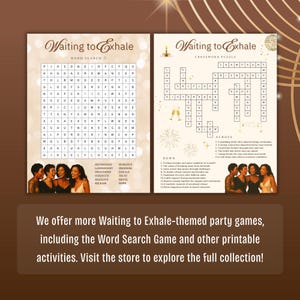 Gioco alcolico Waiting to Exhale: serata film anni '90, carte verità o sorso (PDF stampabile) immagine 6