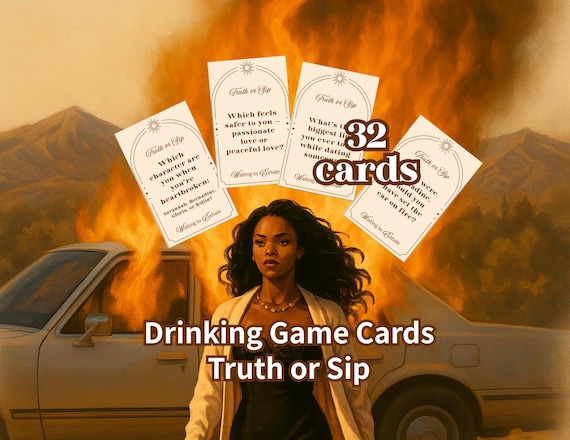 Waiting to Exhale Drinking Game: 90s Movie Night, Truth or Sip Cards (Printable PDF)