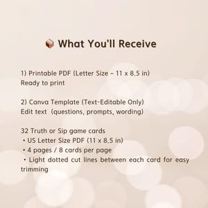 Gioco alcolico Waiting to Exhale: serata film anni '90, carte verità o sorso (PDF stampabile) immagine 4