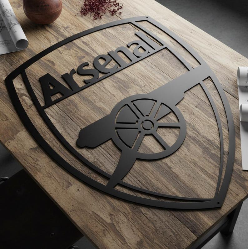 Arsenal Team Wall Sign,sports Fan Decor Sign,soccer Club Metal Sign ...