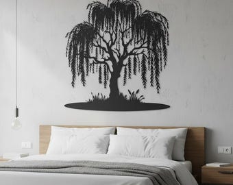 Willow Tree Wall Sign,Tree Silhouette Wall Sign,Nature Wall Decor Sign,Willow Wall Decor Sign,Tree Gift Wall Decor,Nature Tree Wall Decor