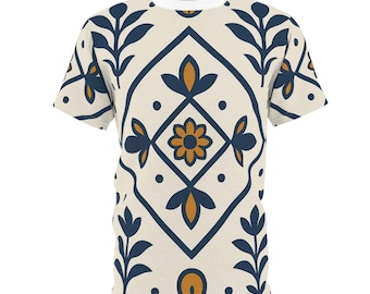 Camisas Florais | Camiseta com Estampa de Herança Paquistanesa | Estampa Boho | Cultura Ousada | Estilo Truck Paquistanês | Camisetas de Verão