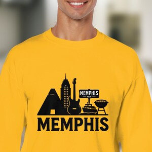 Memphis Skyline Sweatshirt: Urban Graphic Crewneck - Cityscape Top