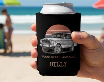 Personalized Grand Wagoneer Can Cooler: Retro Car Lover Gift