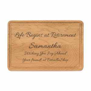 Retirement Gift, Custom Cutting Board, Personalized Retirement Gift, Retirement Party, Kitchen Decor, Retirement, Retirement Cutting Board