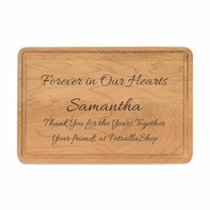 Retirement Gift, Custom Cutting Board, Coworker Leaving Gift, Farewell Gift, Personalized Kitchen Accessory, Appreciation Gift, Retirement