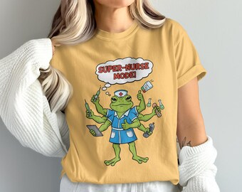 Funny Super Nurse Frog Sweatshirt, Medical Humor Gift