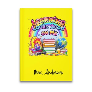Personalized Teacher Journal, Learning Looks Good On Me Notebook, School Supplies Journal, Rainbow Student Gift, Teacher Appreciation Gift