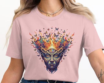 Psychedelic Third Eye T-Shirt: Burning Man Festival Rave Apparel