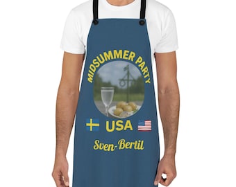 Personalized Swedish American Midsummer Apron: Scandinavian Celebration