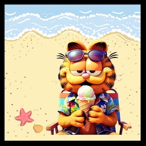 Garfield Cat PNG Bundle, Lazy Cat PNGs, Retro Cartoon Cat for Sublimation Print, Fun Stickers, Garfield Gift, Garfield Mug, Garfield Shirt