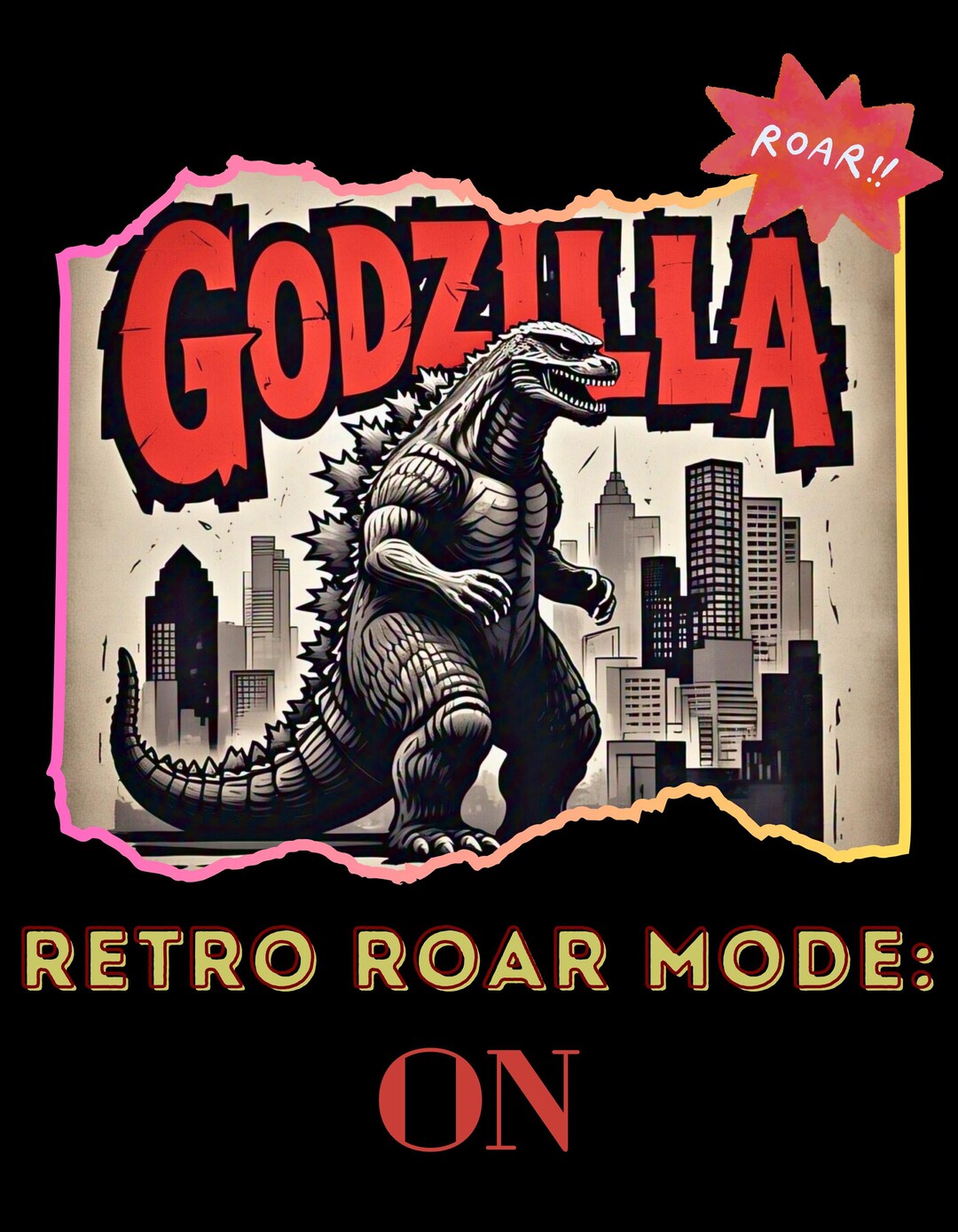Retro Godzilla Art Prints: King of Monsters PNG SVG (digital Download ...