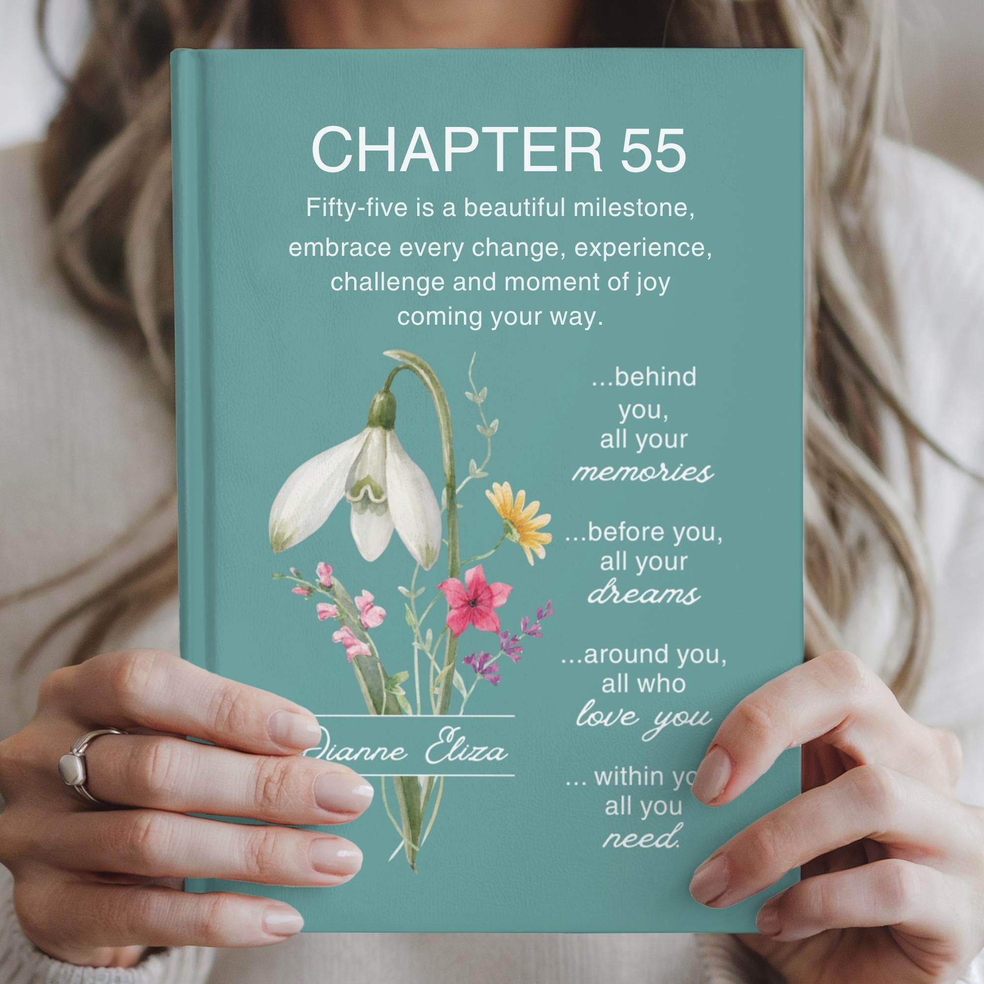 23 Thoughtful Gift Ideas for Mom 20 Personalized 55th Birthday Journal for Women, Custom Name Birth…