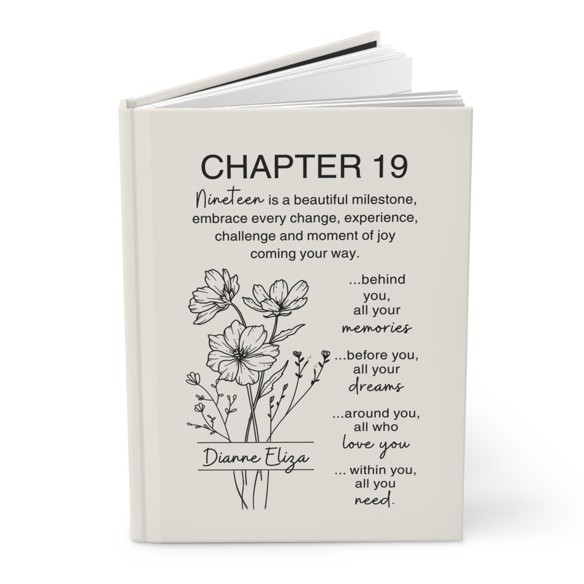 19th Birthday Personalized Journal – Custom Name & Birth Month Flower ...