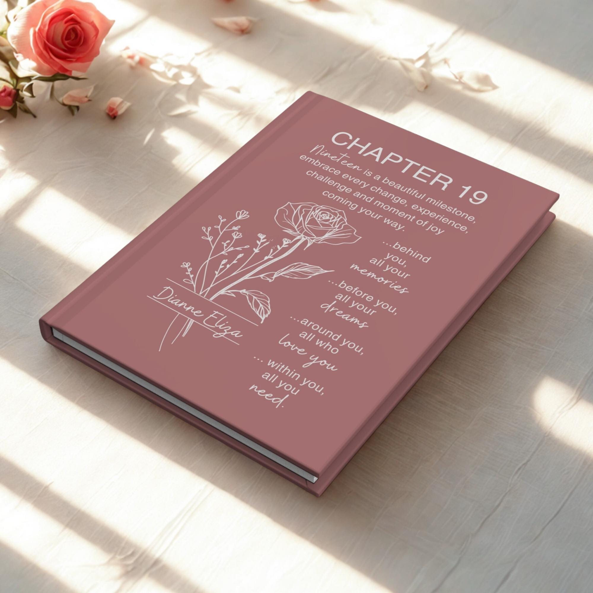 19th Birthday Personalized Journal – Custom Name & Birth Month Flower ...