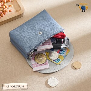 Personalisierte Echtleder Geldbörse, Custom Leder Geldbörse, Custom Name Wallet für Karten & Münzen, Custom Name Wallet Geschenk, Leder Portemonnaie