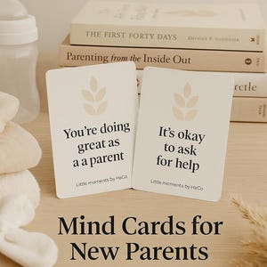 Druckbare Gedankenkarten für neue Eltern - 20 sanfte Affirmationen | Digitaler Download | Postpartum Geschenk