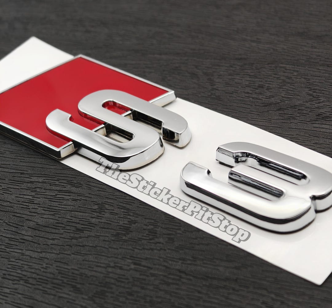 Chrome S6 Replacement for Audi Rear Trunk Emblem Badge Nameplate Decal
