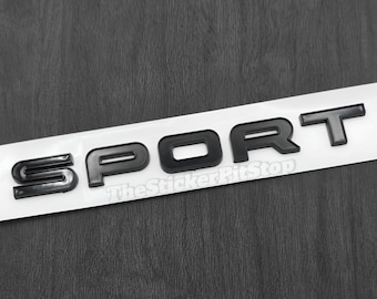 Emblema SPORT con letras negras en el labio, insignia de repuesto para el portón trasero del Range Rover