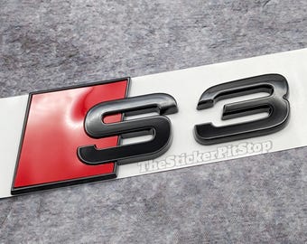 SALE!!! S3 Black Gloss Letters Emblem Rear Boot Trunk Replacement Badge For Audi