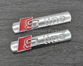Emblema cromado S Line para guardabarros de Audi (juego de 2)