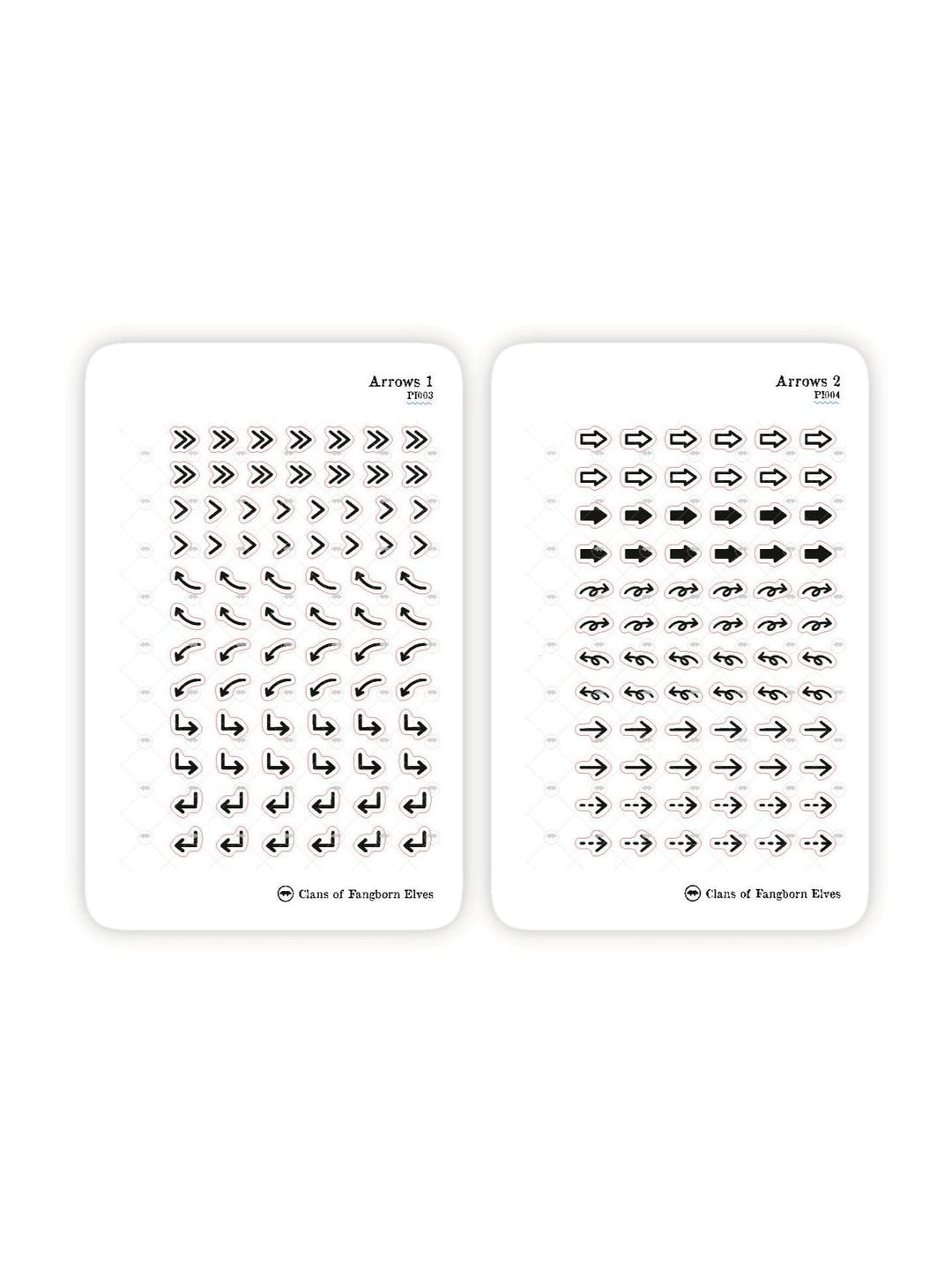 Tiny Mini Icon Planner Sticker | Arrows | Tracker Sticker for Hobonichi ...