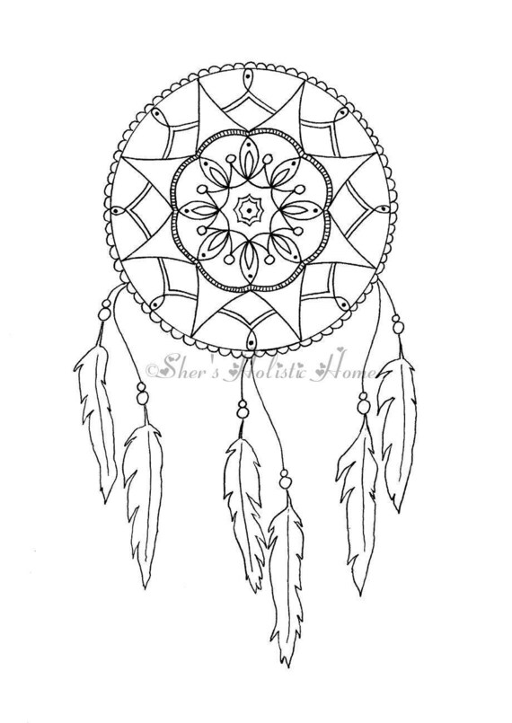 Dreamcatcher print dream catcher print dreamcatcher art Etsy