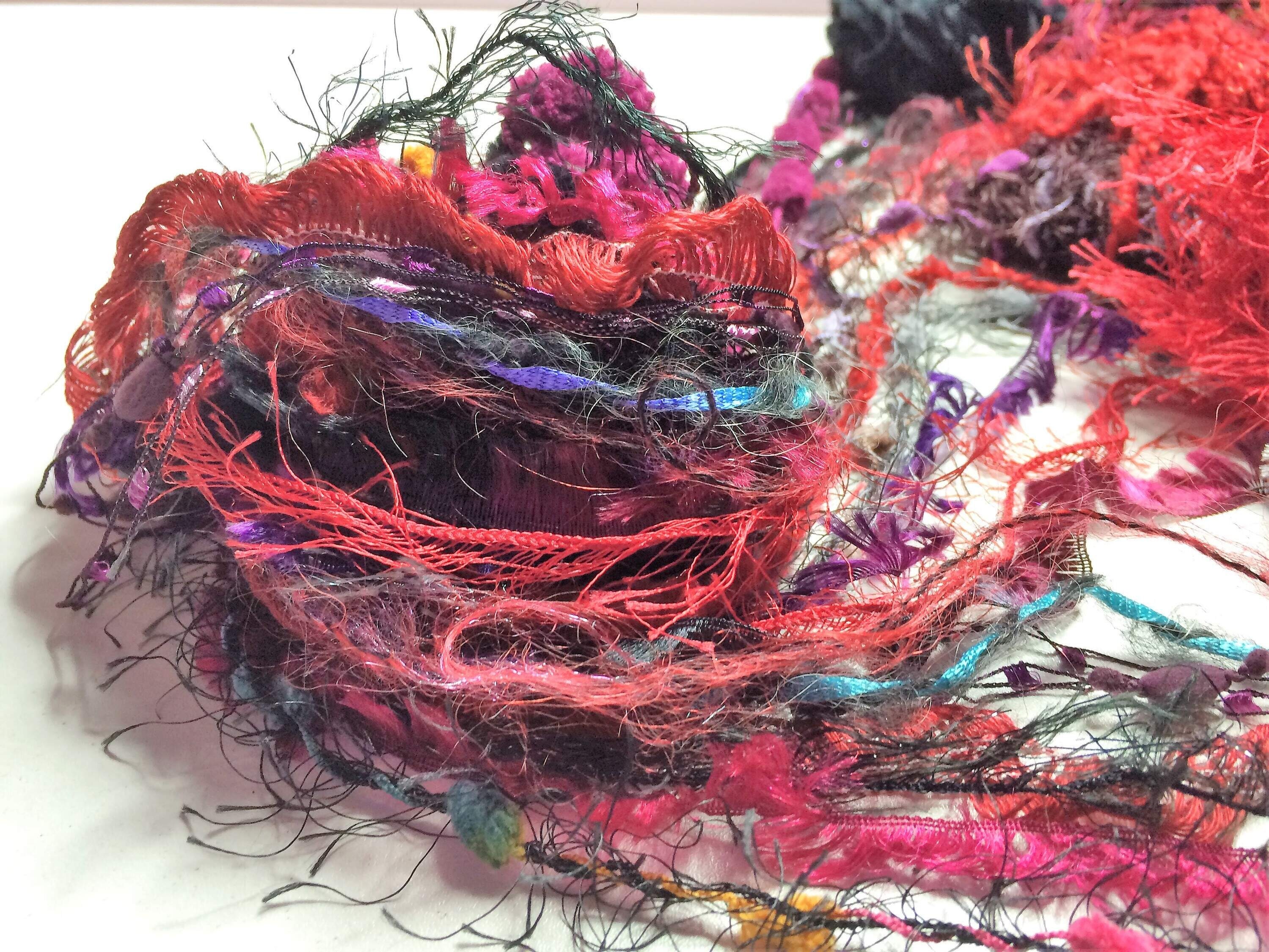 Mixed yarn mixed fibres mixed media art yarn craft pack Etsy