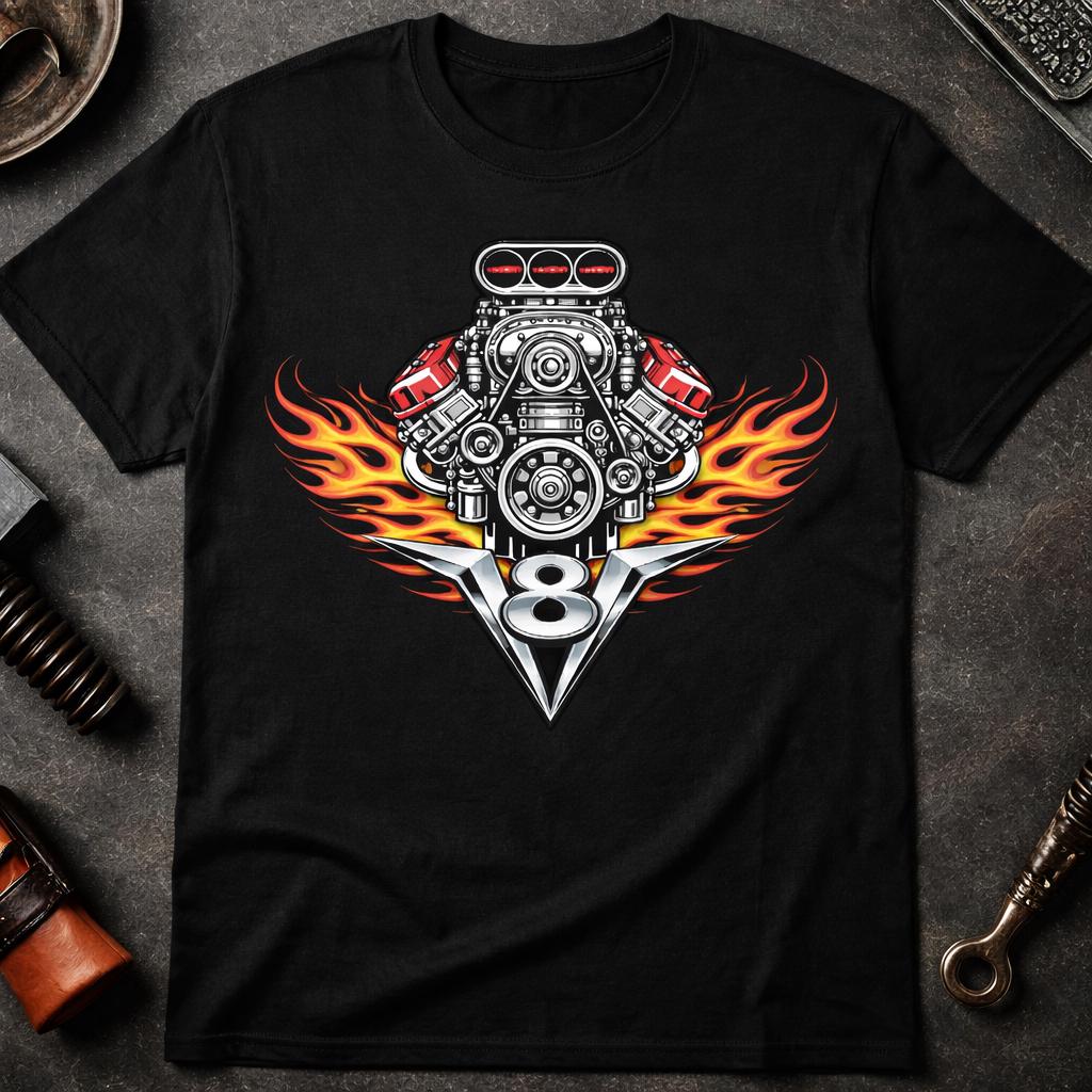 Retro V8 Engine SVG Bundle, Hot Rod T-shirt Designs, Muscle Car Clipart ...