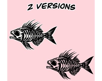 Fish Icon Sticker Set – 2 Digital Fish PNG Stickers for Planners and Crafts