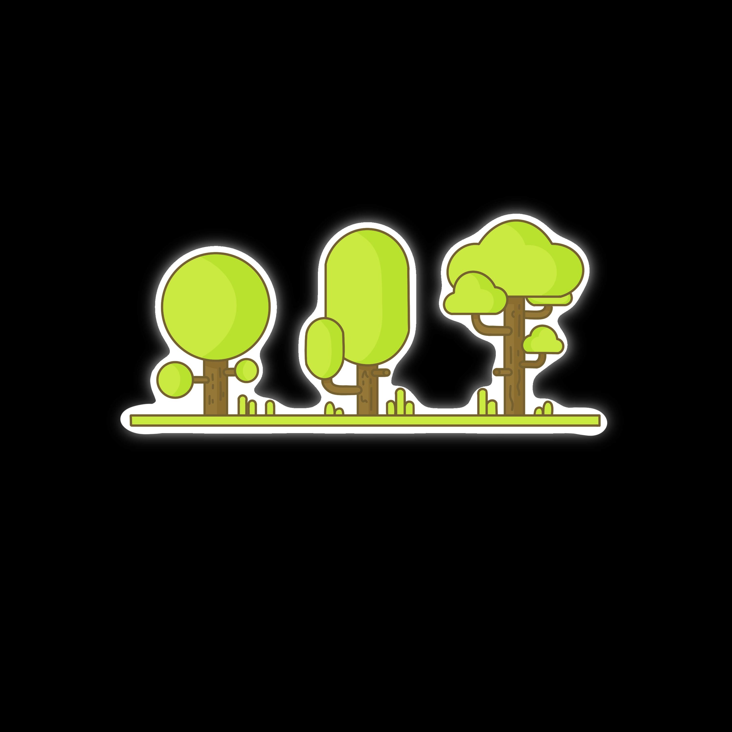 Tree Icon Sticker Set – Forest Tree Clipart PNG for Planners and Crafts ...