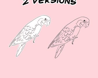 Bird Icon Sticker Set – 3 Digital Bird PNG Stickers for Planners and Crafts