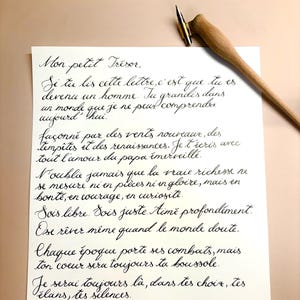 Personalisierter kalligraphierter Liebesbrief, Grußbrief, Hochzeitstagsbrief, Brief für Ihre Kinder und Großeltern