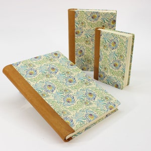 Peacock Hardcover Journal Notebook with Genuine Leather Spine