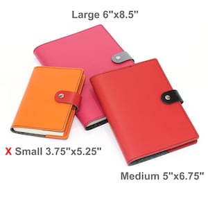 Snap Journals Small 3.75" x 5.25" - Customizable Handmade Leather Notebooks