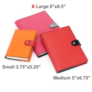 Snap Journals Large 6"x8.5" - Customizable Handmade Leather Notebooks